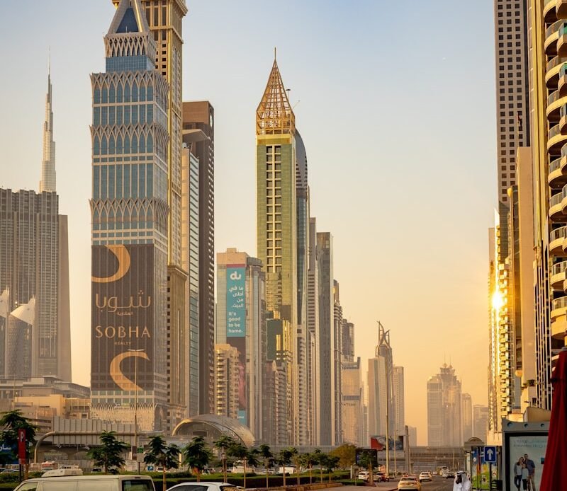 LLC Company Formation in Dubai vehicles parked on side walk